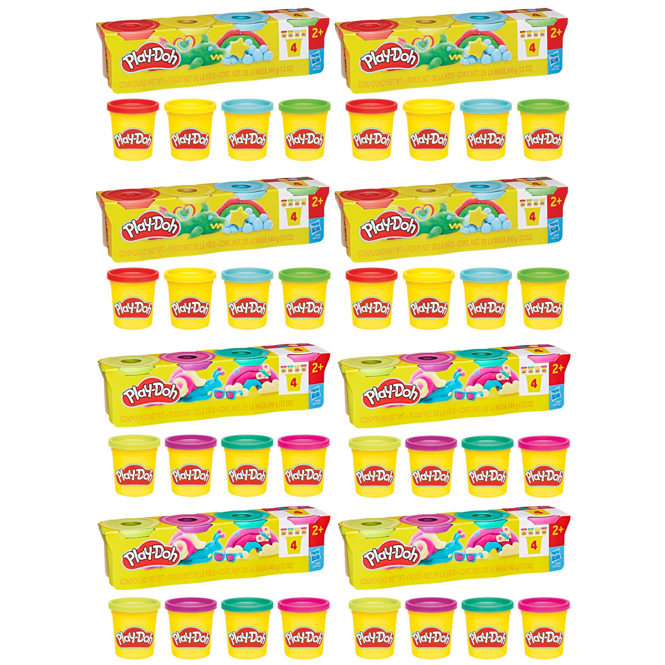 Play-Doh bulk 4-pack green can sparks creative play and color mixing.