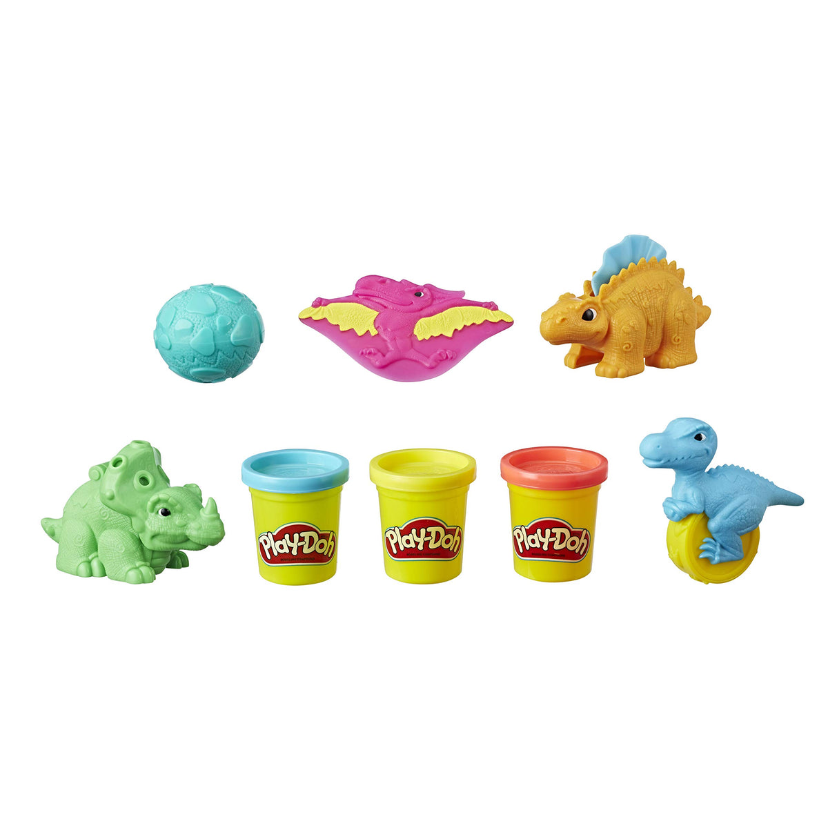 Play-Doh Dino Tools Triceratops tool creates dynamic spikes for characters