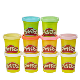 Play-Doh Easter egg molds in bright colors for egg decorating fun
