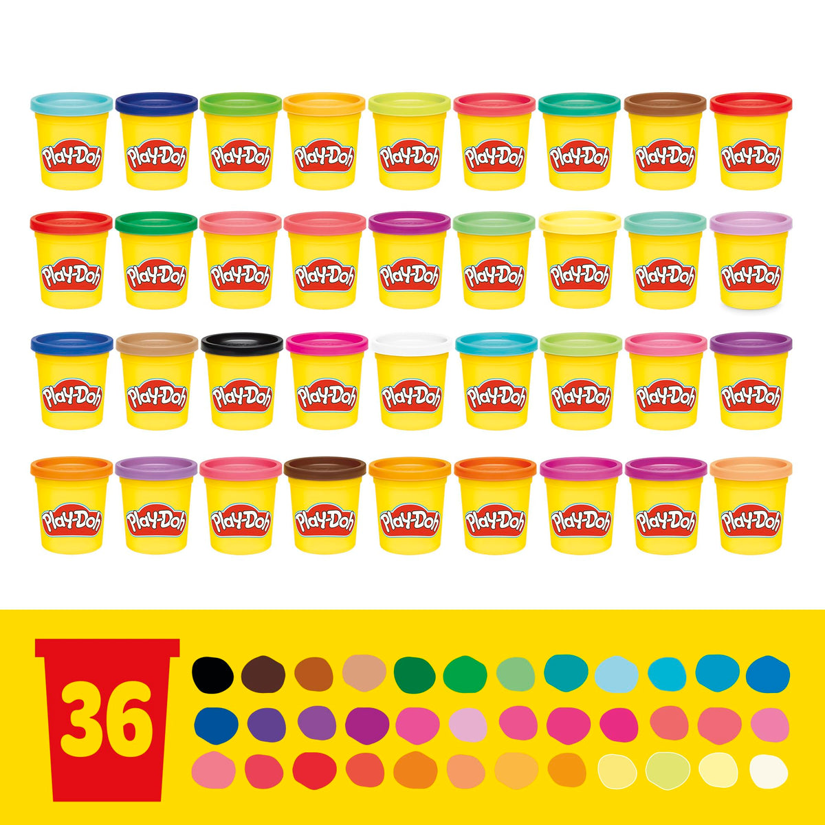 Play-Doh easy-open packaging shown for frustration-free setup.