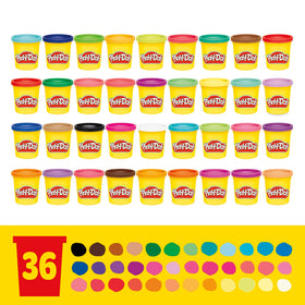 Play-Doh easy-open packaging shown for frustration-free setup.