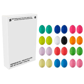 Play-Doh eggs packaging shown as easy-open recyclable packaging.