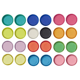 Play-Doh eggs inside showing color-match for budding artists.