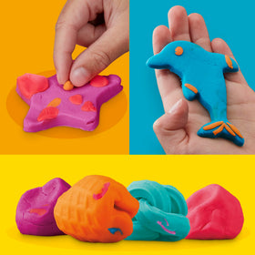 Play-Doh imaginative pretend play encourages storytelling and tactile fun.
