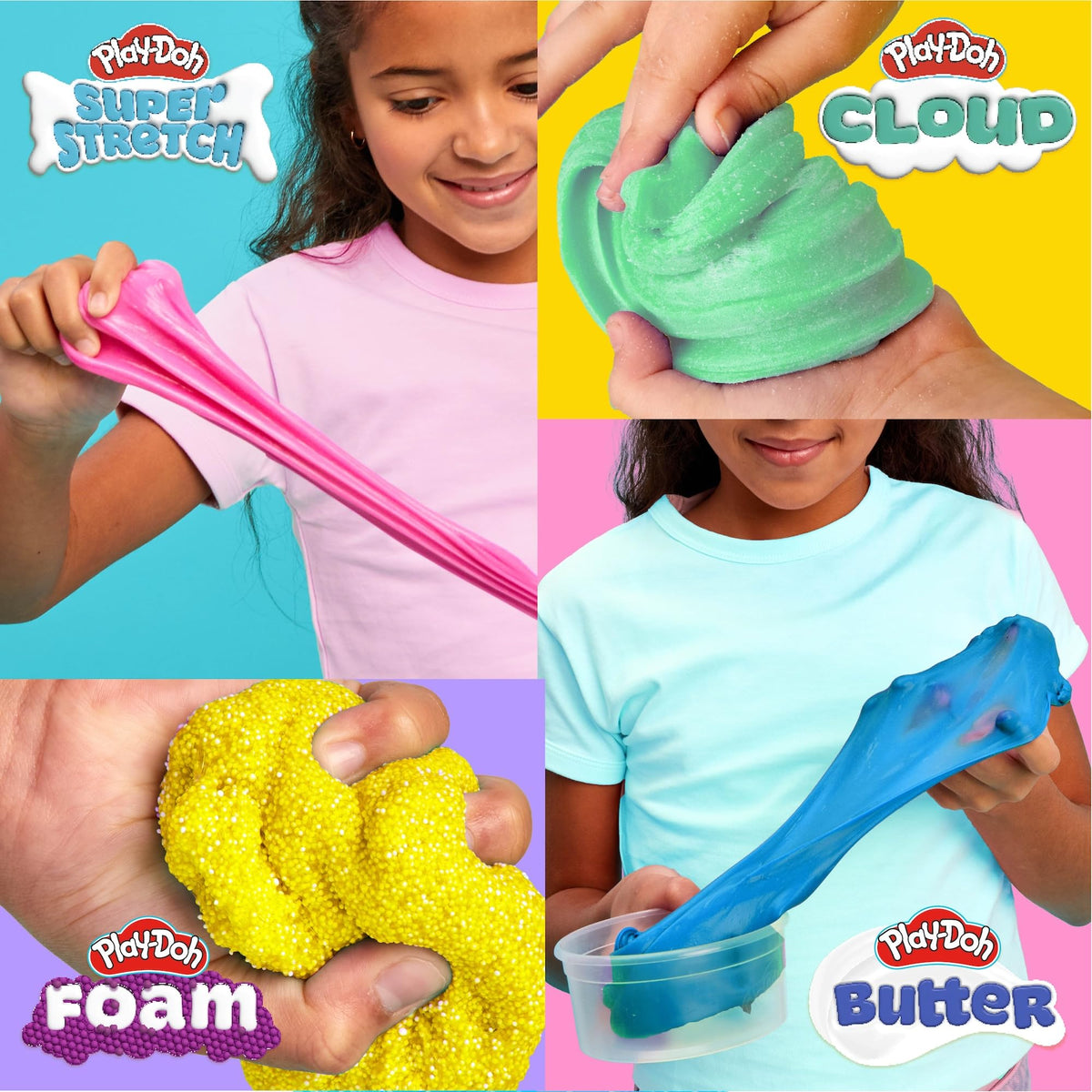 Play-Doh Kawaii Butter slime blue raspberry for smooth, creamy texture