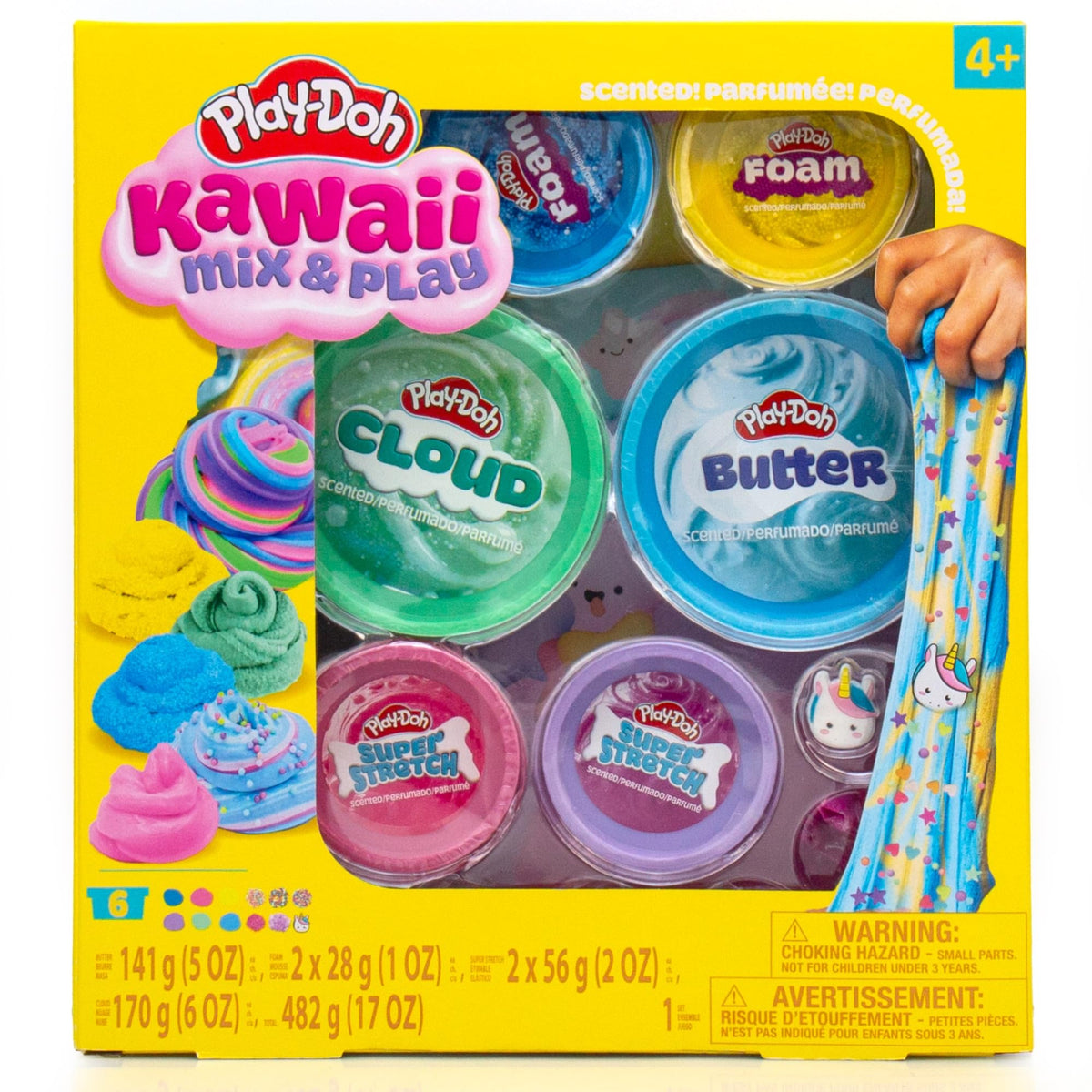 Play-Doh Kawaii Cloud scented slime with mint chocolate chip for fluffy sensory play