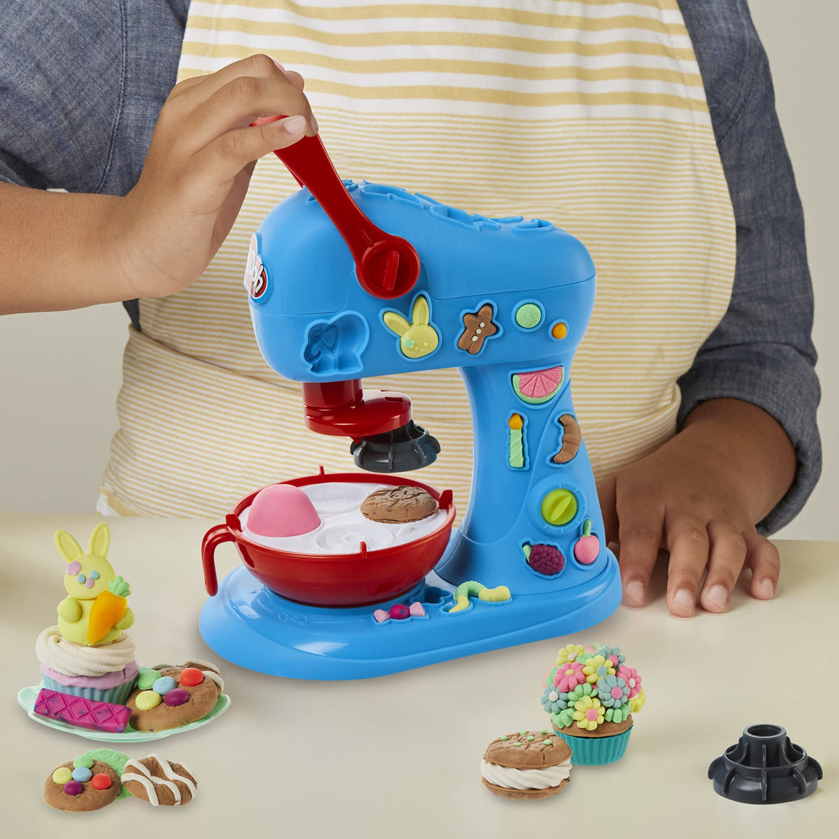 Play-Doh Kitchen Creations cookie cutters and tray for shaping pretend cookies