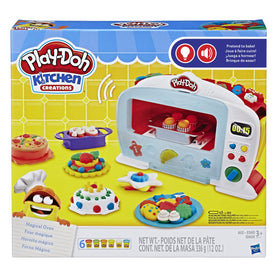 Play-Doh Magical Oven color changing lights during cooking for imagination