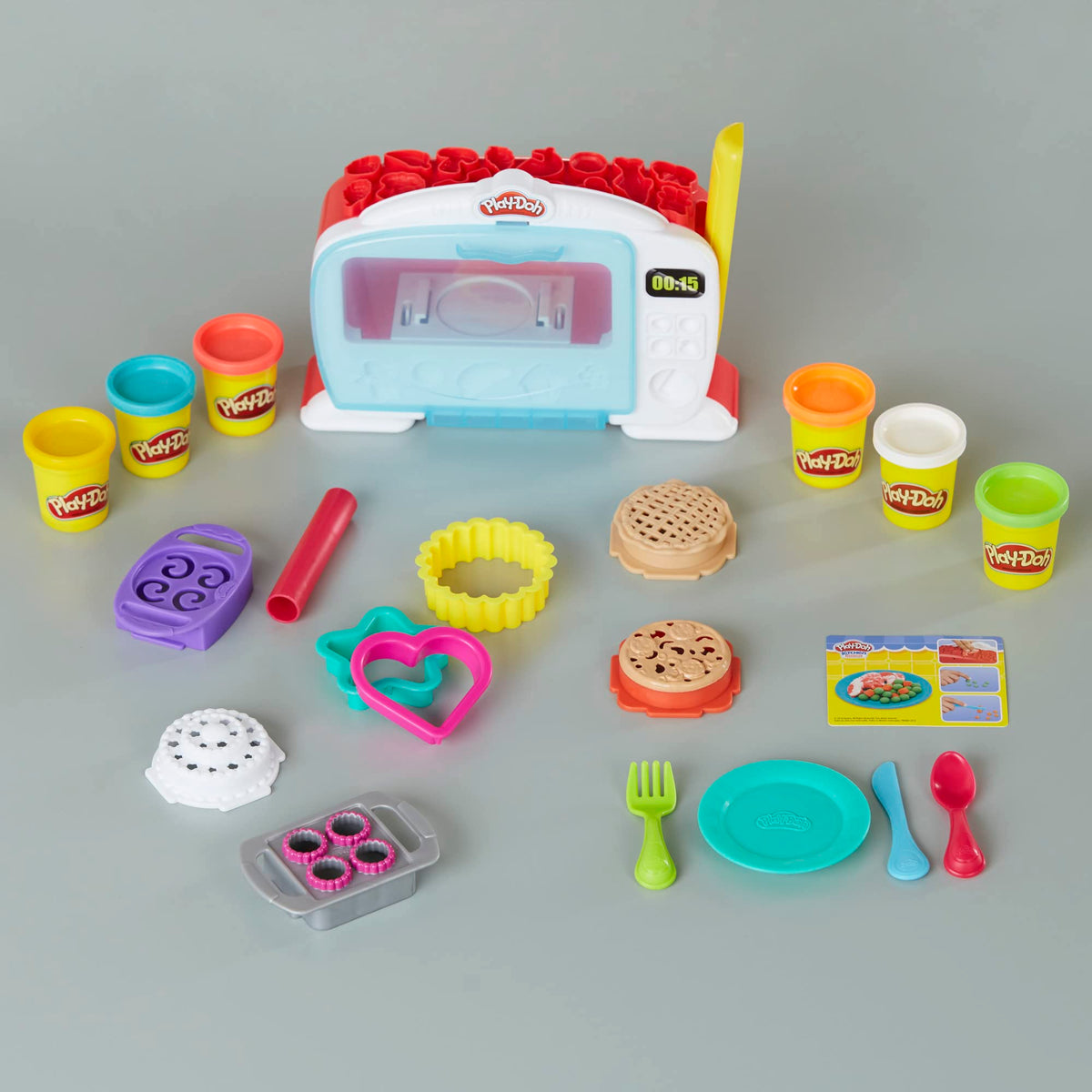 Play-Doh Oven with plate and utensils included for serving pretend meals
