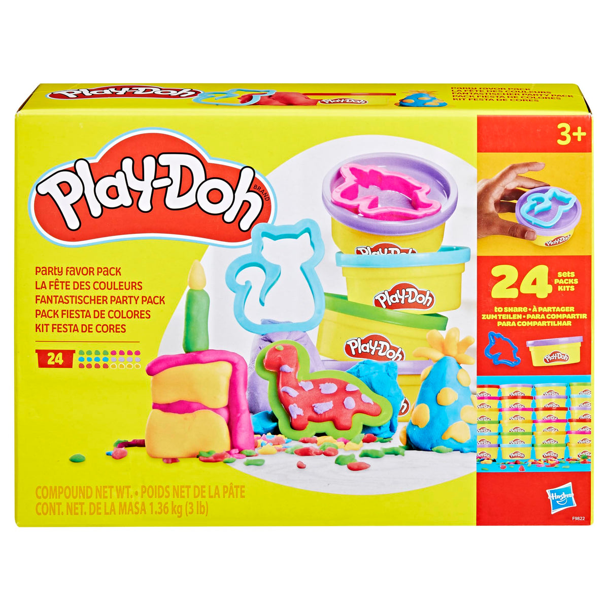 Play-Doh party favors orange can with cutter for gift bags