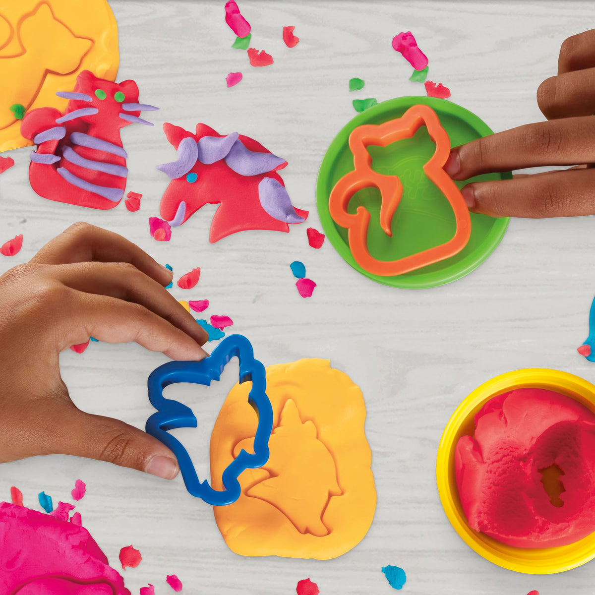 Play-Doh party favors pink can with cutter for kids
