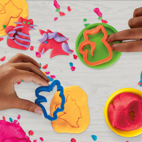 Play-Doh party favors pink can with cutter for kids