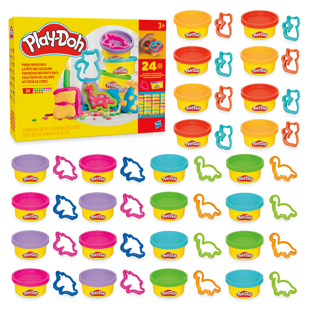 Play-Doh party favors red can with cutter for classroom prizes