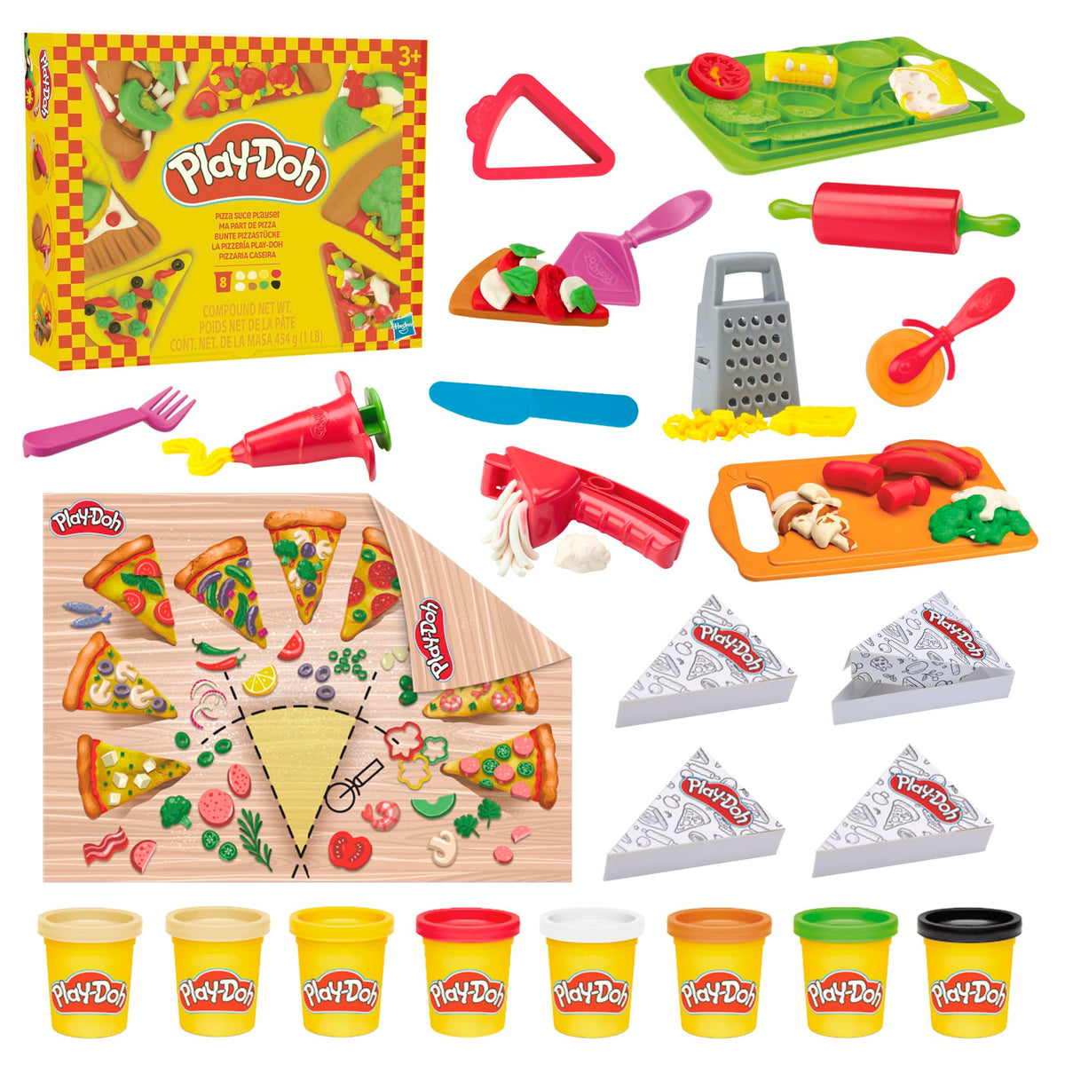 Play-Doh Pizza Slice Playset crust-cutting tool for imaginative pretend cooking