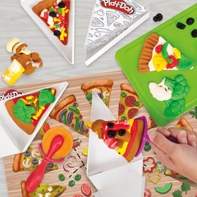 Play-Doh Pizza Slice Playset cardboard pizza boxes for pretend delivery and gifting