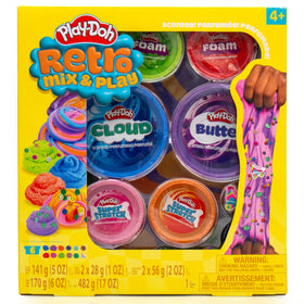 Play-Doh Cloud blue raspberry compound for fluffy texture and scented play.