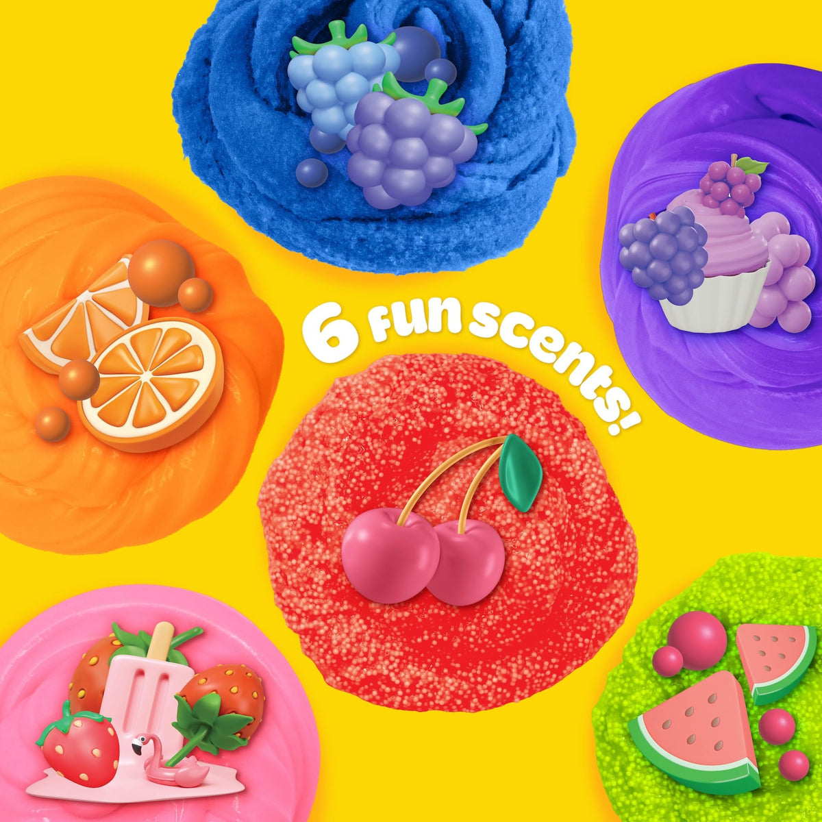 Play-Doh Foam red cherry compound for bright texture and scent.