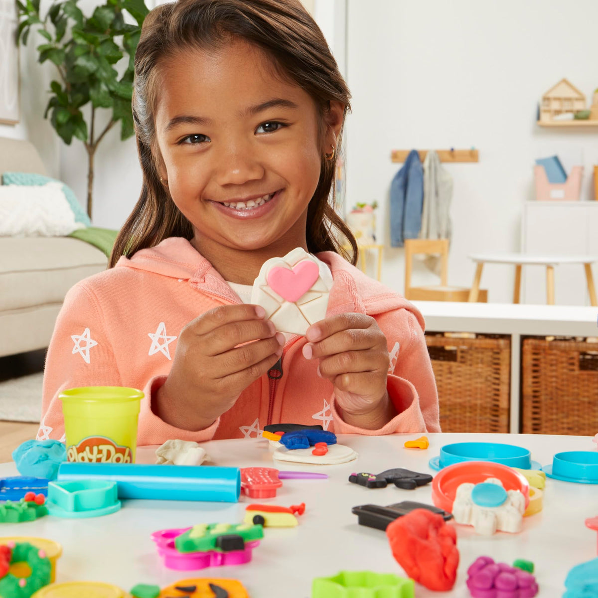 Play-Doh rollers and tools for shaping, rolling, and printing.