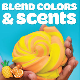 Play-Doh Scented Butter Mash-Ups blue coconut can offers cooling scent and flexible stretch