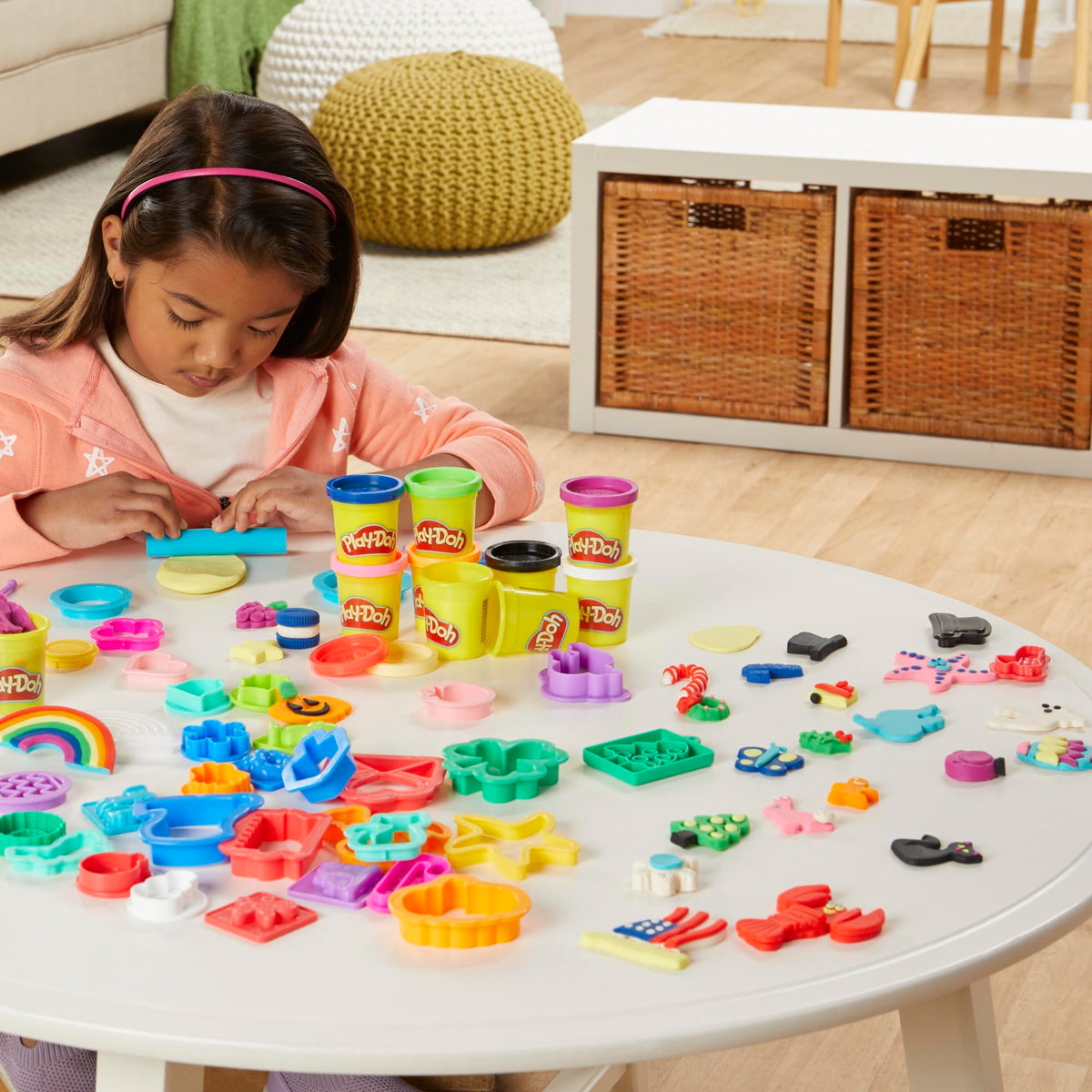 Play-Doh colors and textures enrich sensory play at home or in class.