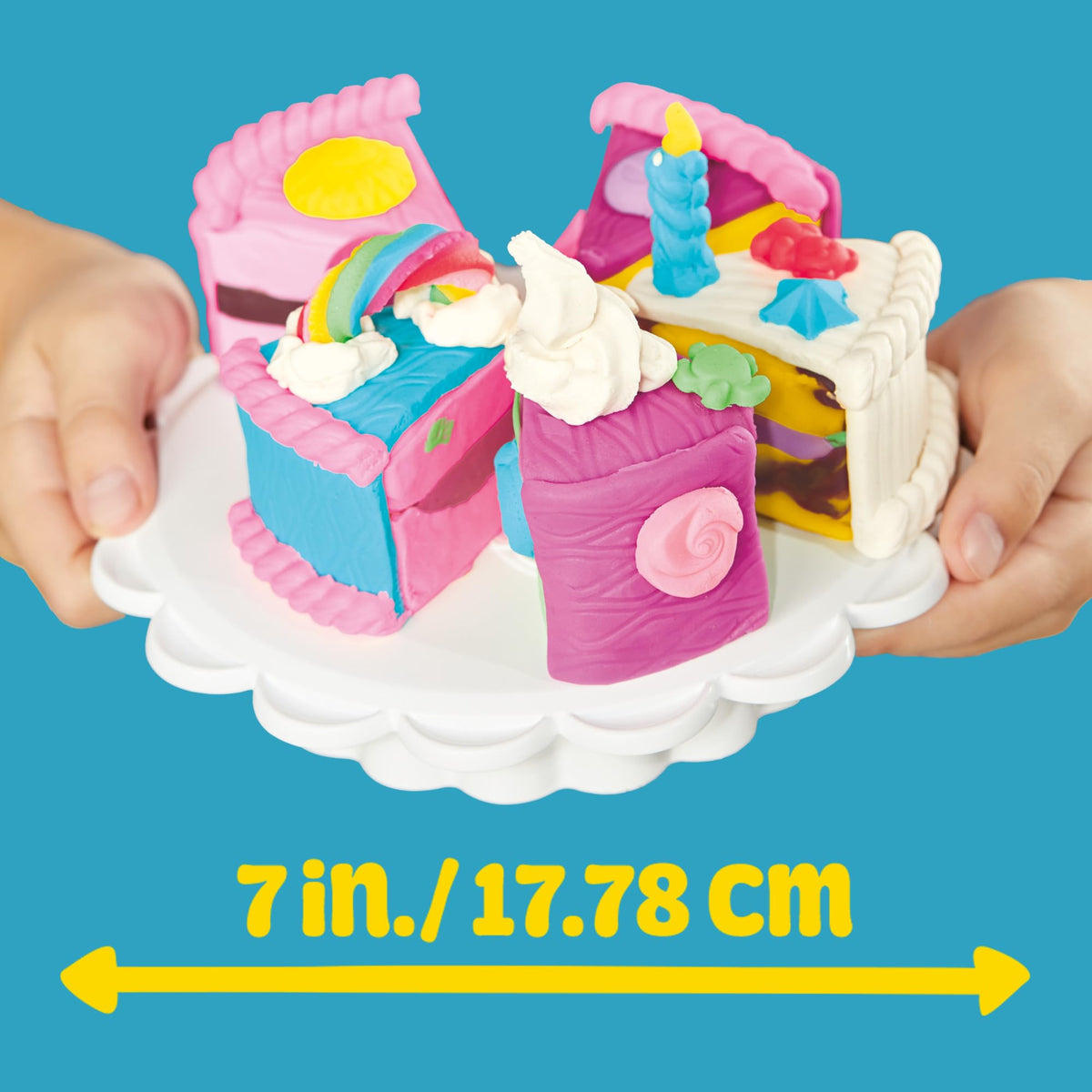 Play-Doh 7-inch cake circle formed from slices.
