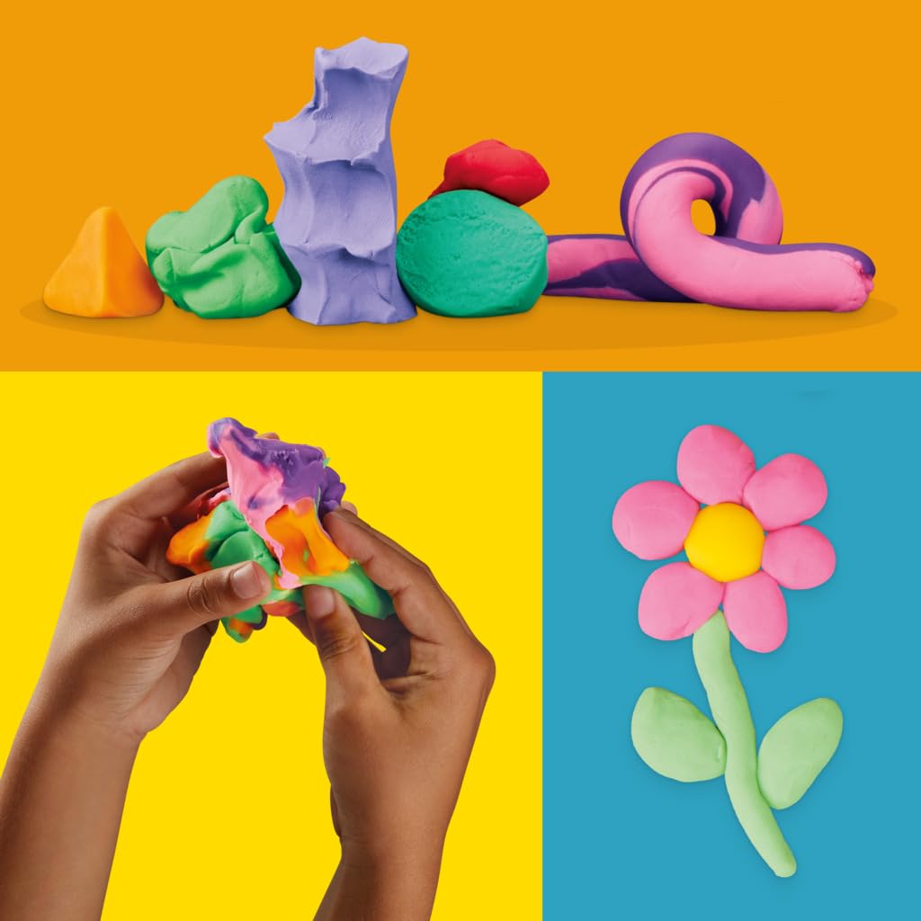 Play-Doh soft, pliable texture supports imaginative sculpting
