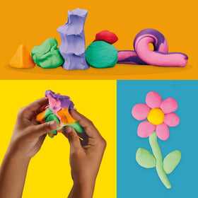 Play-Doh soft, pliable texture supports imaginative sculpting