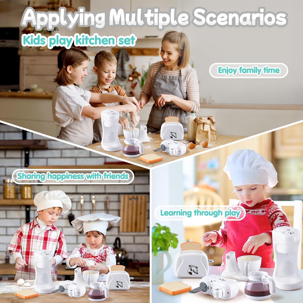 PLAY durable ABS plastic construction ensures lasting kitchen play
