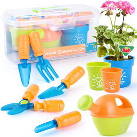 PLAY Kids Gardening Set shovel image shows tiny hands gripping the tool for easy digging