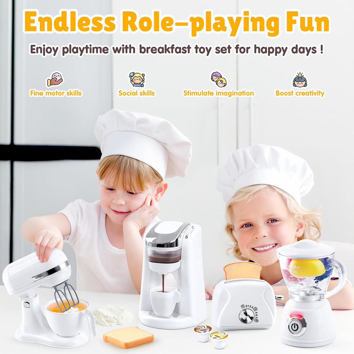 PLAY blender toy with rotating function for imaginative cooking