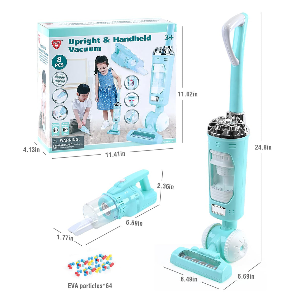 Gift-ready PLAY Kids Vacuum Toy Set with sturdy packaging