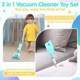 PLAY Kids Vacuum Toy Set shown in handheld mode encourages fine motor play