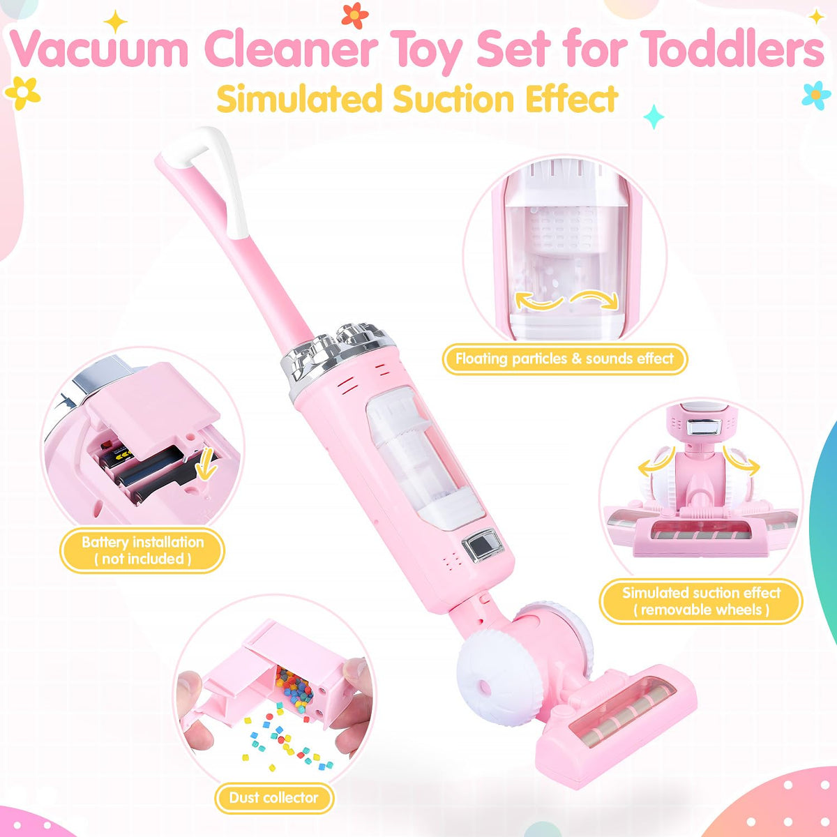 Safe ABS material ensures a sturdy, non-toxic toy for toddler play