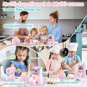 PLAY coffee cups complete a realistic breakfast setup for role play
