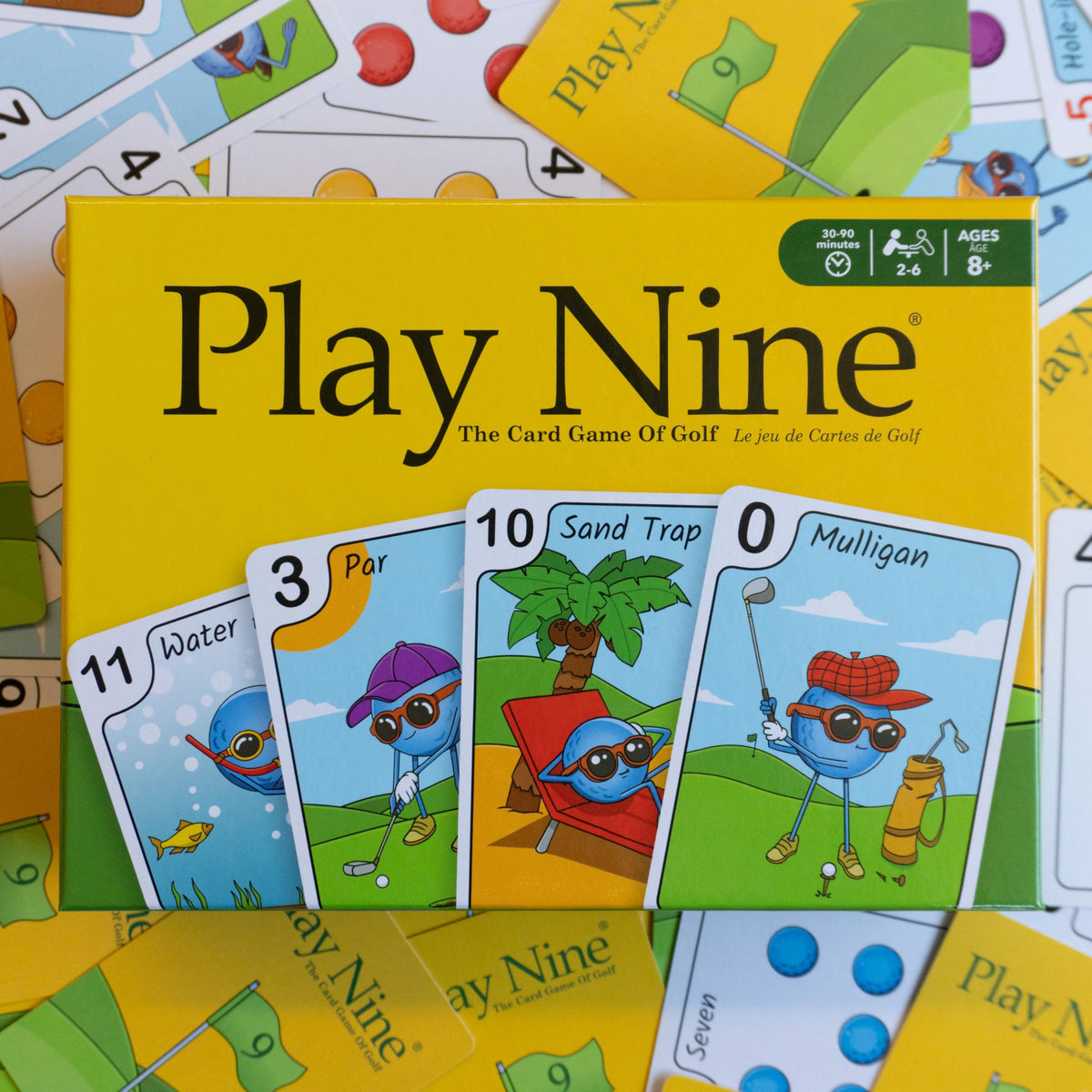 Play Nine compact box ready for gifting.
