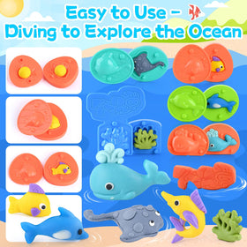 PLAY Ocean Color Dough Set 2D shark mold enables flat-sea scene crafting.