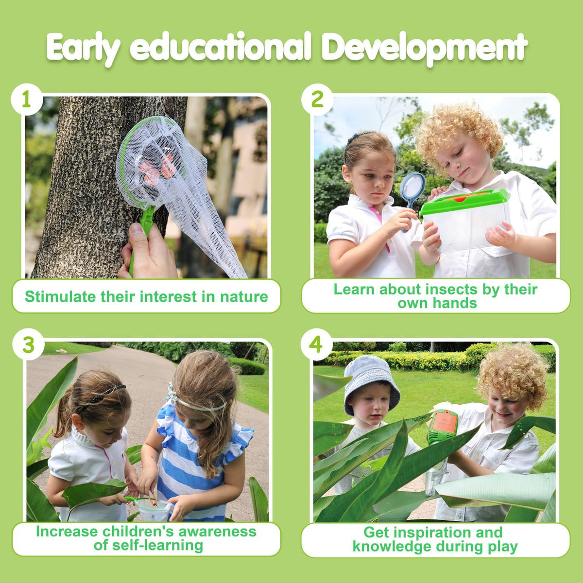 PLAY Outdoor Exploration Kit demonstrates the complete set for kids.