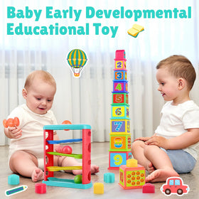 PLAY Pound a Ball Toy hammer used by small hands to explore cause-and-effect