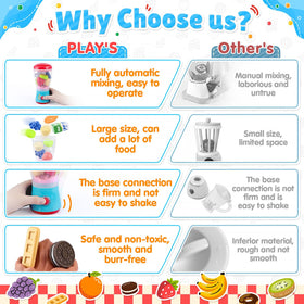 PLAY Smoothie Maker menu card and spoons support guided role-play scenarios.