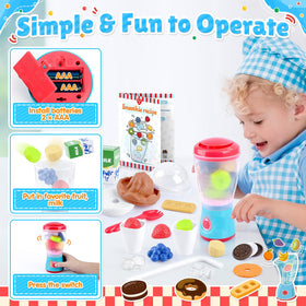 PLAY Smoothie Maker close-up shows realistic blending motion and sounds.