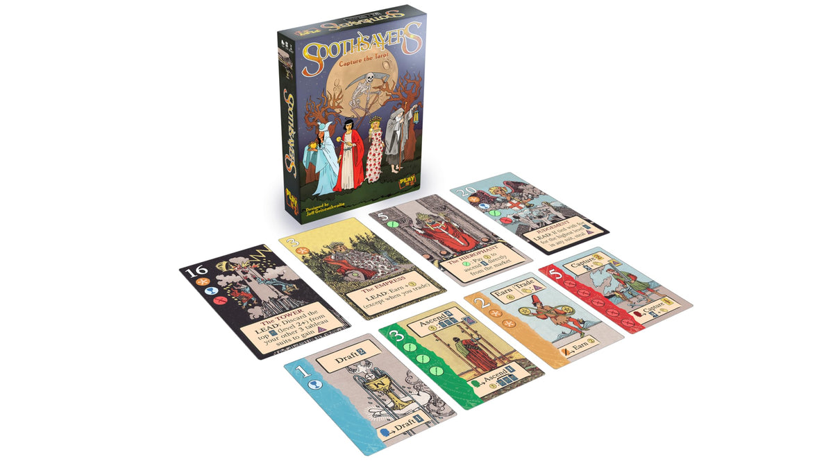 Play To Z Soothsayers draft cards and coin earning setup.