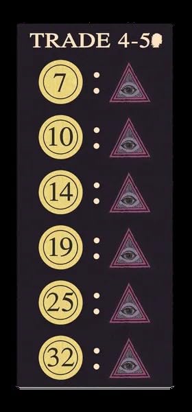 Play To Z Soothsayers tokens of Fate shifting control on table.