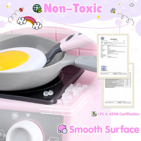 PLAY Toy Oven built with child-safe ABS material and rounded edges.