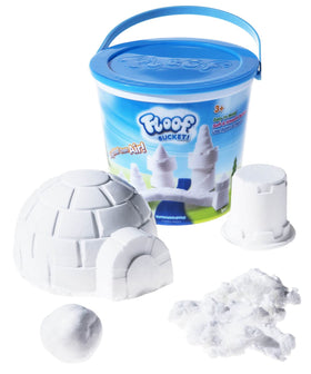 Play Visions Floof indoor snow in bucket enables easy reuse and tidy storage.