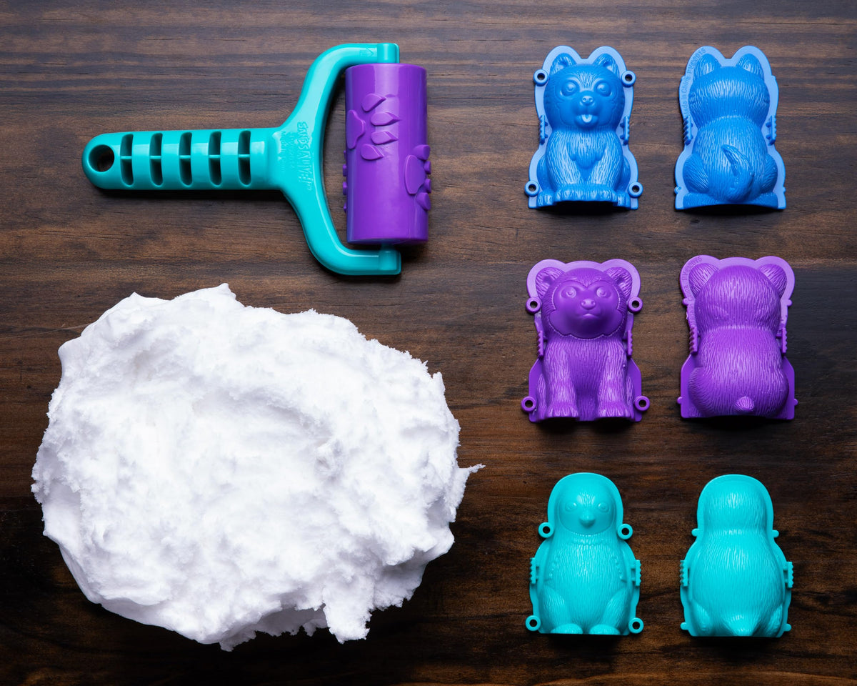 Play Visions Floof pawprint roller adds fun textures to snow play.