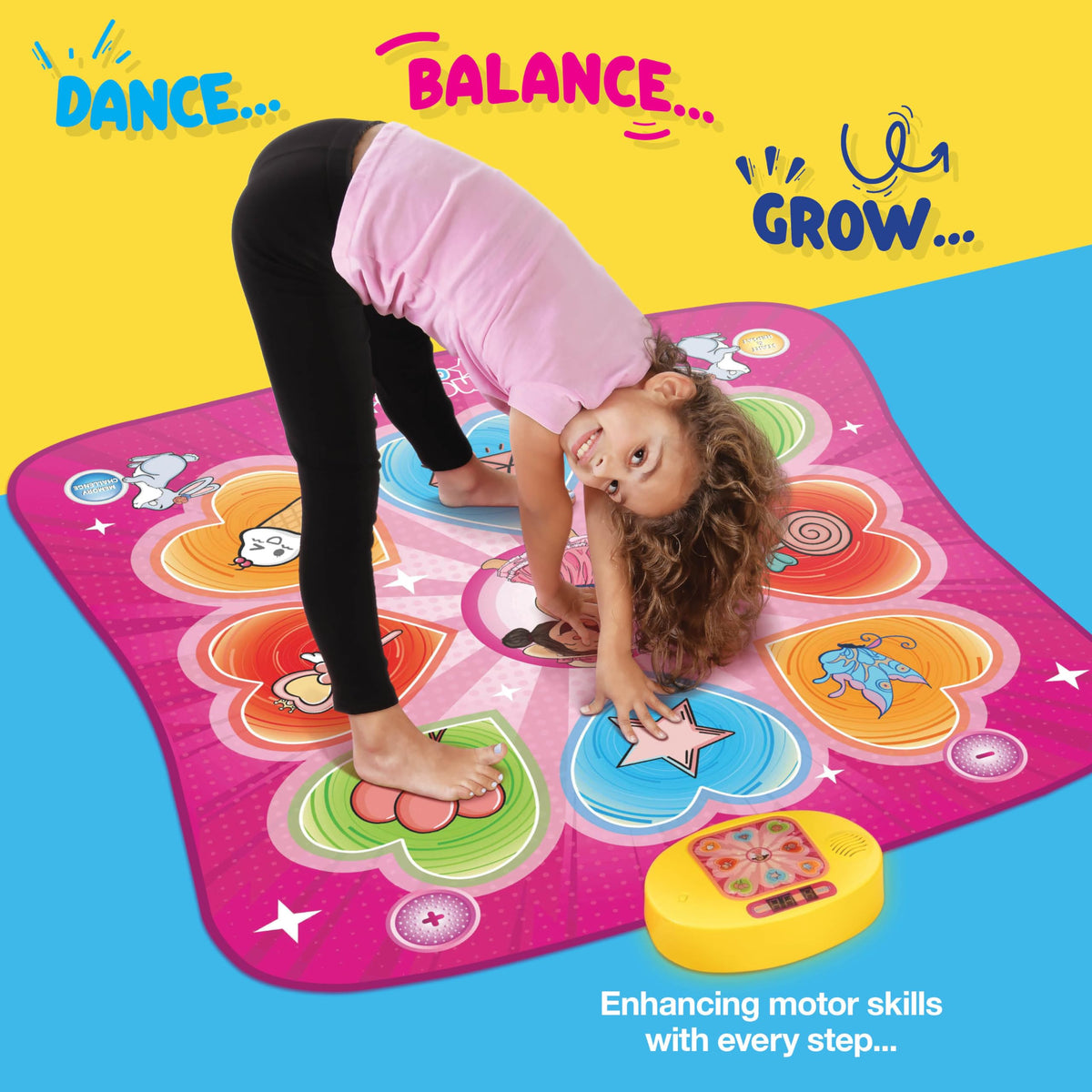 Play22 Dance Mat battery-powered design operates with 3x AA.