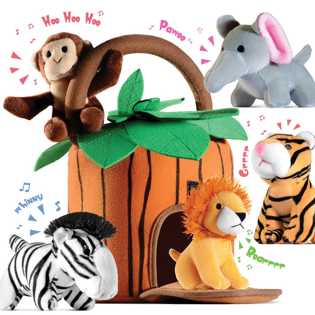 Play22 Jungle Carrier with plush animals for portable safari play