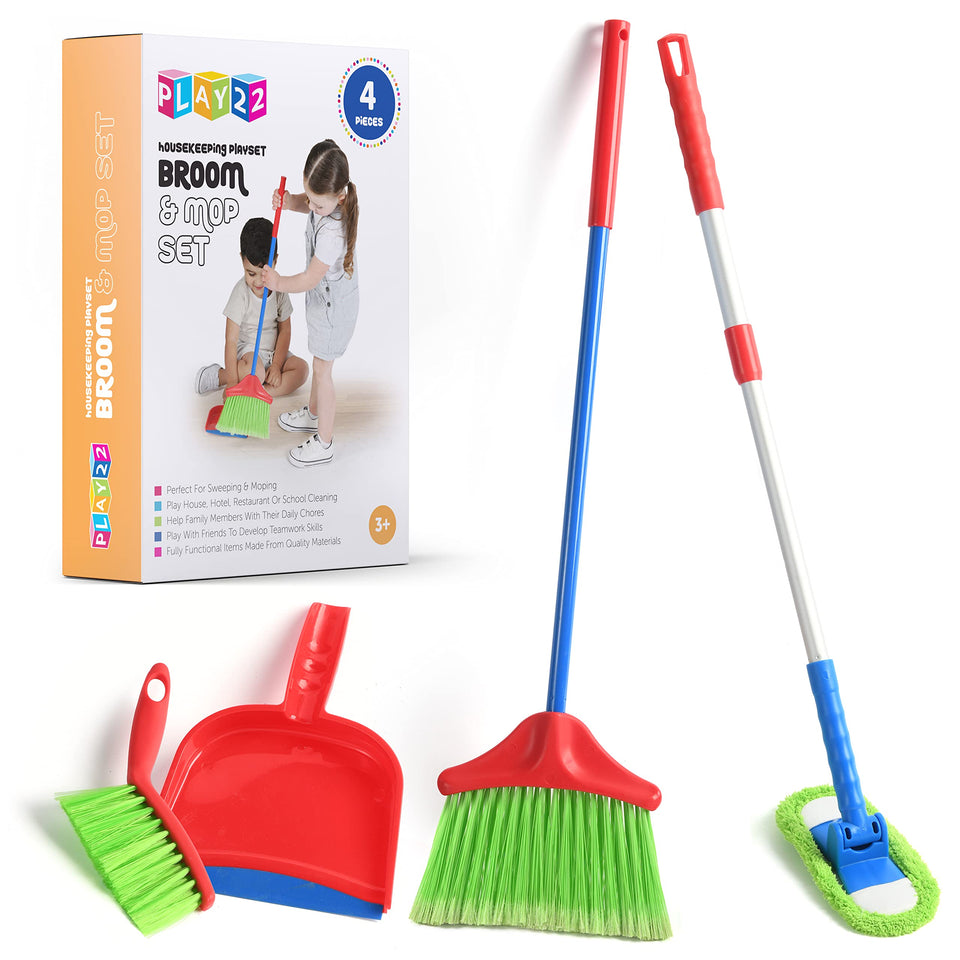 Play21? No, Play22 Kids Cleaning Set broom for imaginative pretend play and tidy rooms.