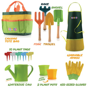 Play22 Kids Gardening Set trowel; lightweight tool for little hands to dig.