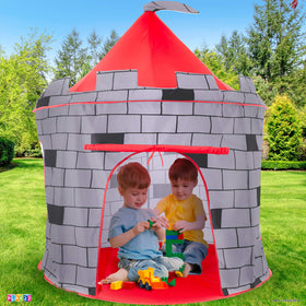 Play22 Knight Castle tent open door enables easy entry for playtime
